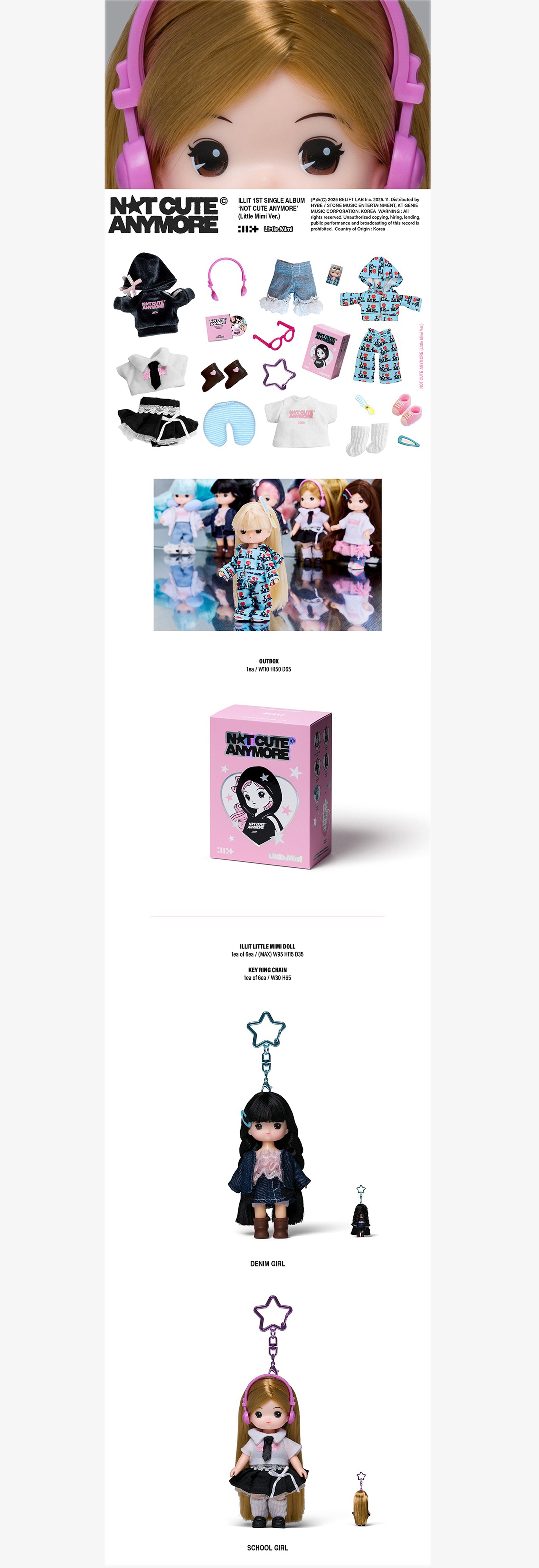 ILLIT - 1st single Album NOT CUTE ANYMORE (Liite mimi ver.)