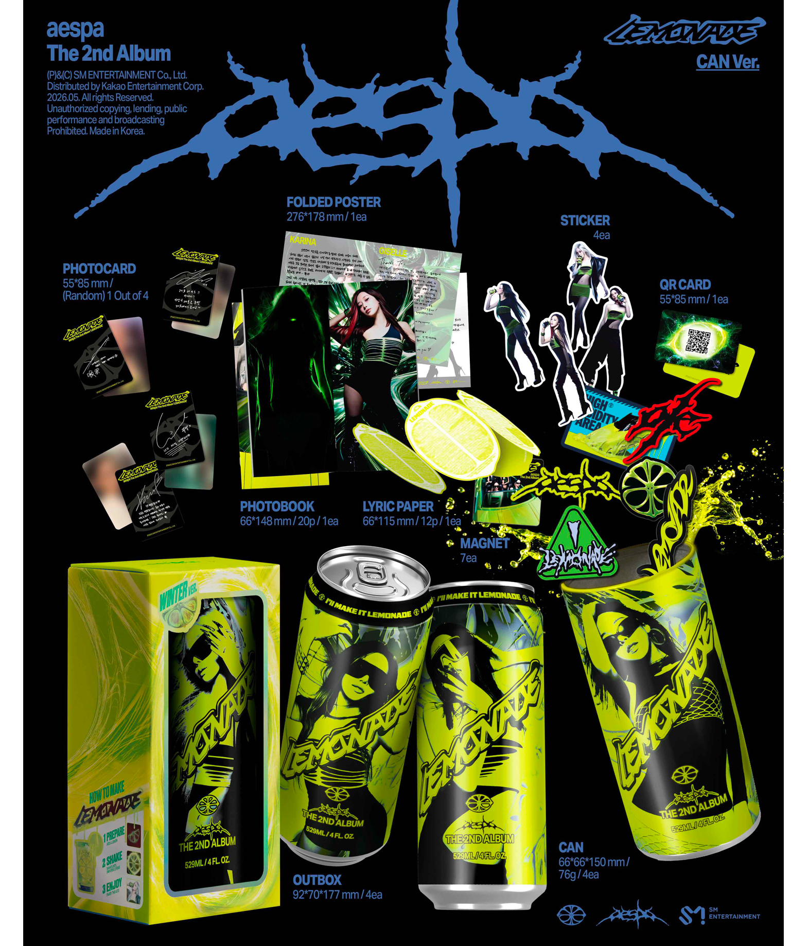 aespa 2nd Full Album [LEMONADE] (Can ver.) Smart Album