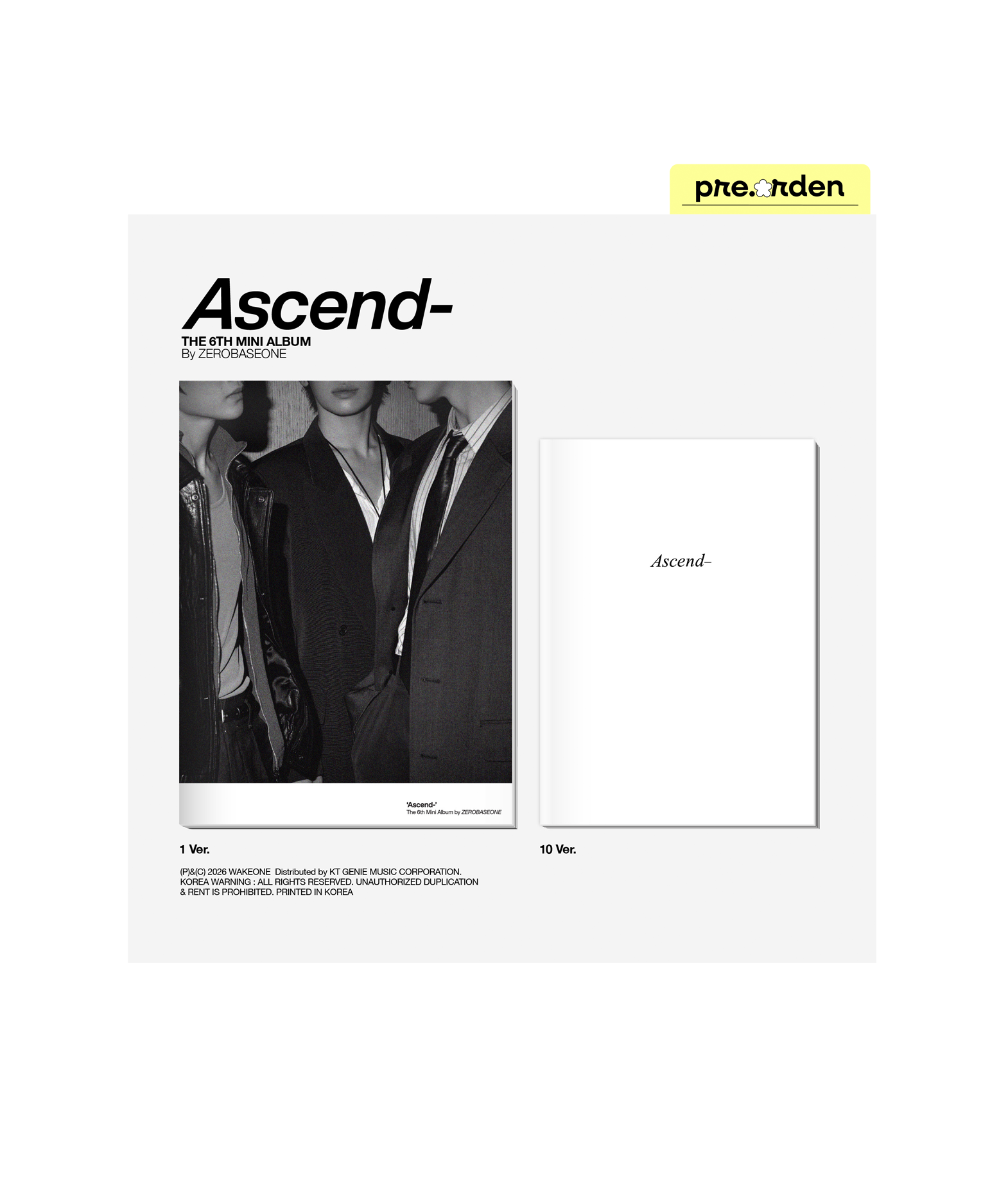 Zerobaseone The 6th Mini Album (Ascend-) Photobook ver.