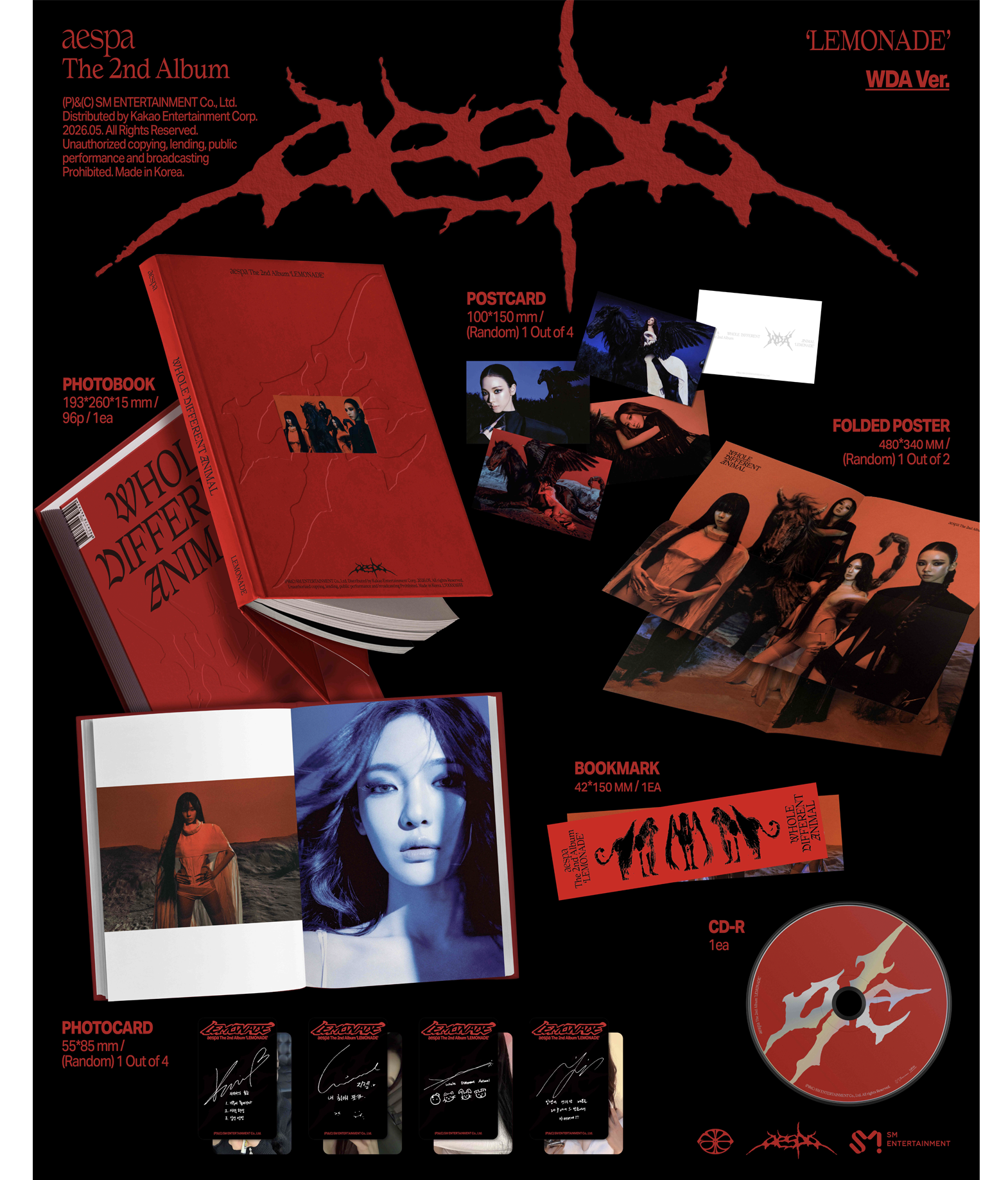 aespa 2nd Full Album [LEMONADE] (WDA ver.)