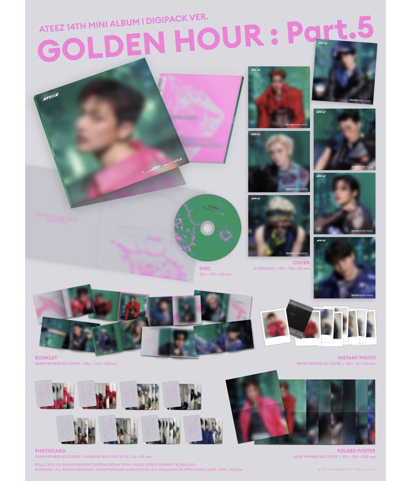 Ateez - Golden Hour: Part.5 (Digipack ver.)