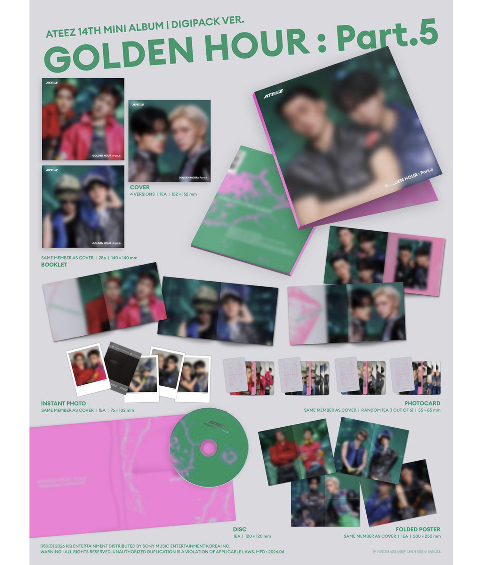 Ateez - Golden Hour: Part.5 (Digipack Unit ver.)