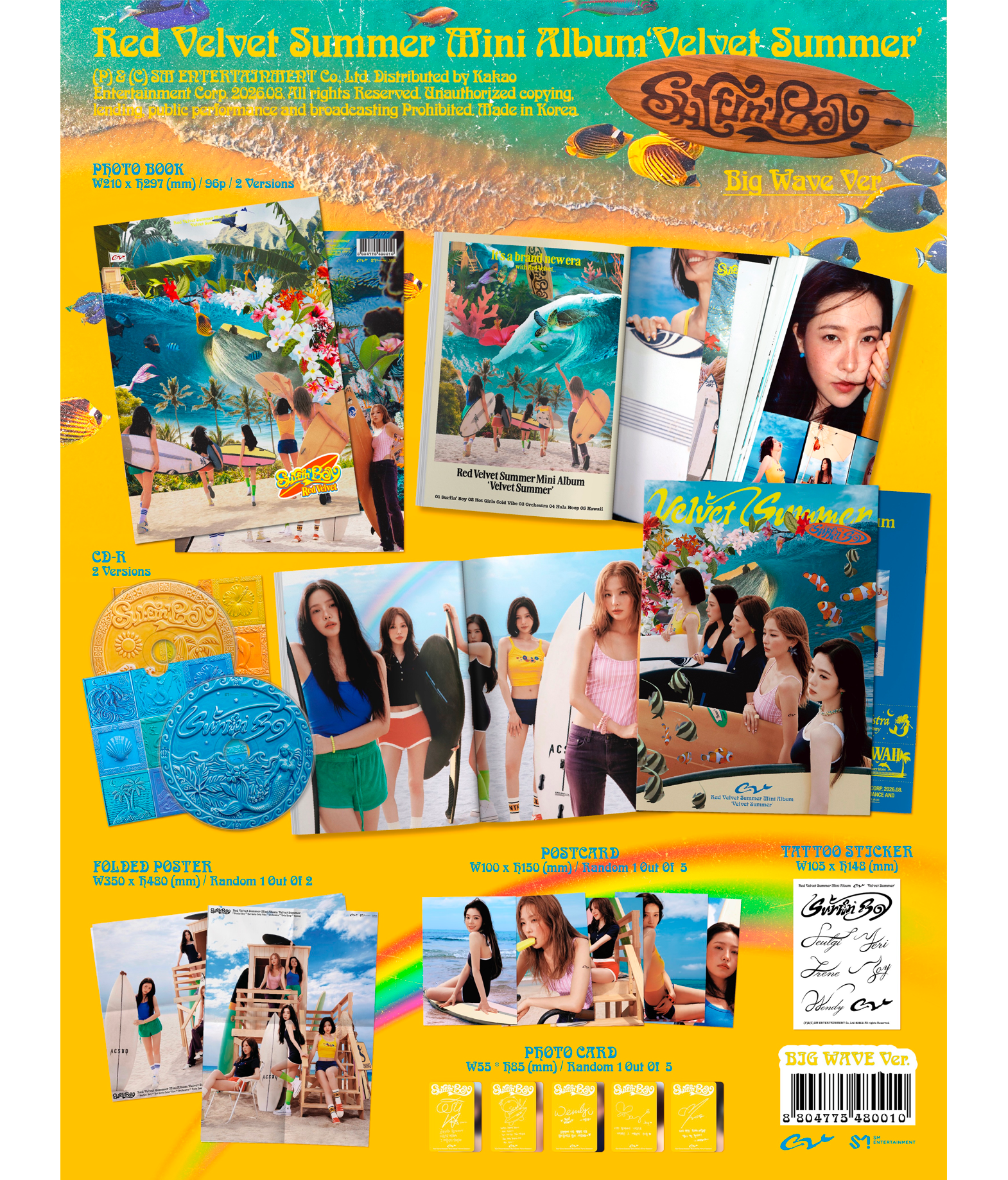 Red Velvet Summer Mini Album Velvet Summer (Big Wave ver.)