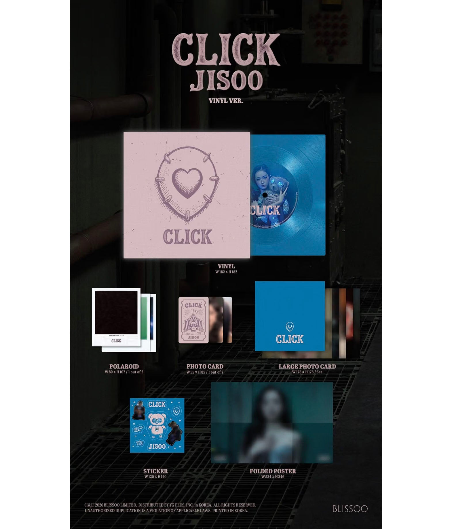 Jisoo Single Album [CLICK] Vinyl