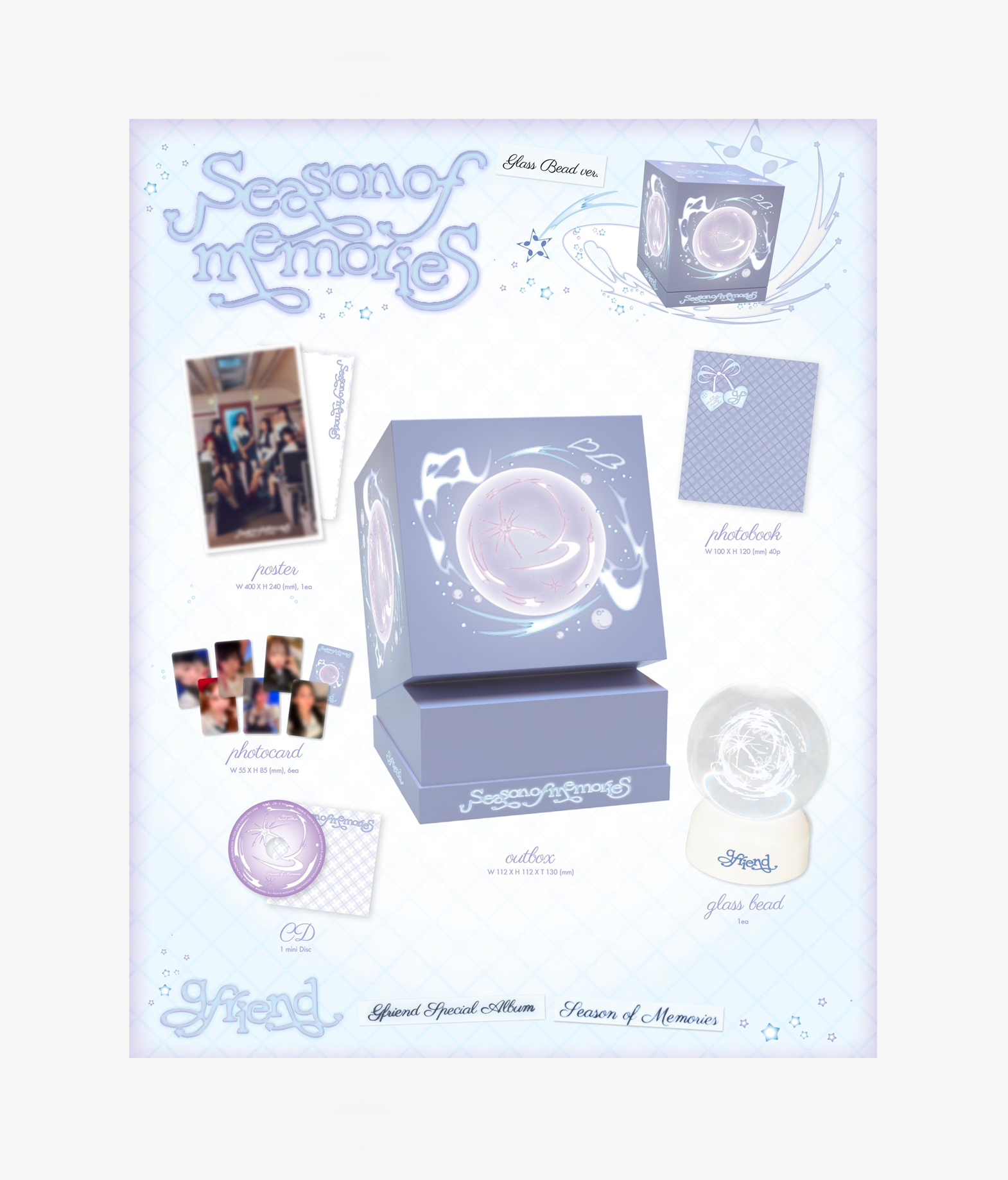Gfriend - Season of Memories Glass Bead ver. (weverse gift POB)