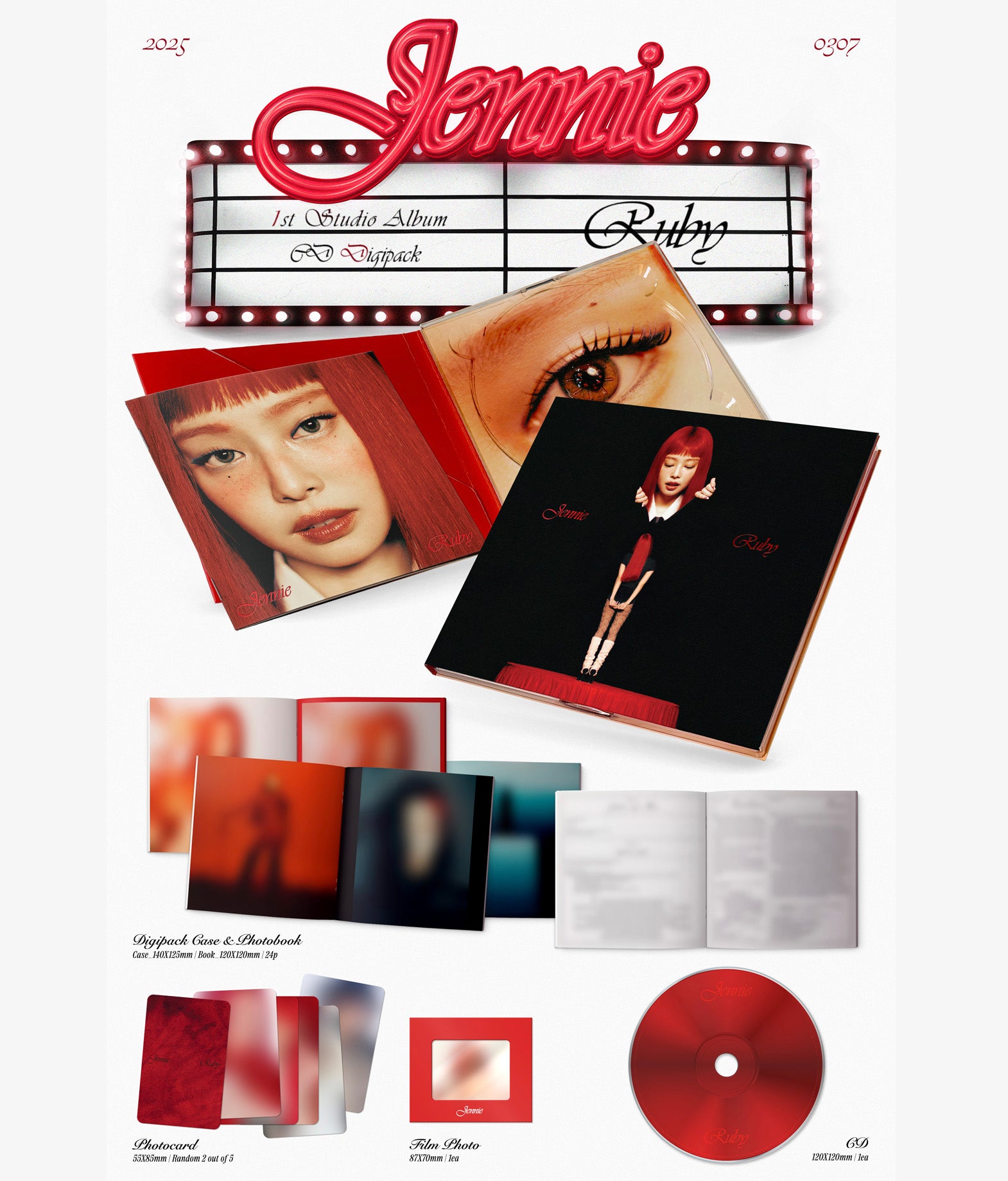 Jennie - 1st Studio Album (Ruby) Digipack ver.