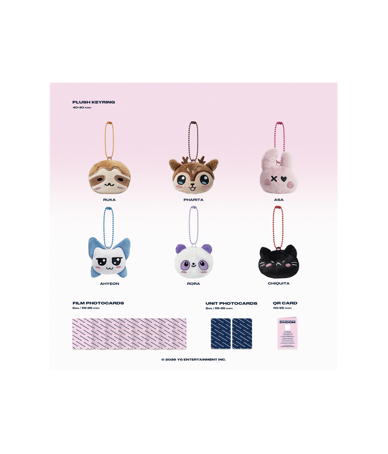 Babymonster 3rd Mini Album Choom (Plush Keyring ver.)