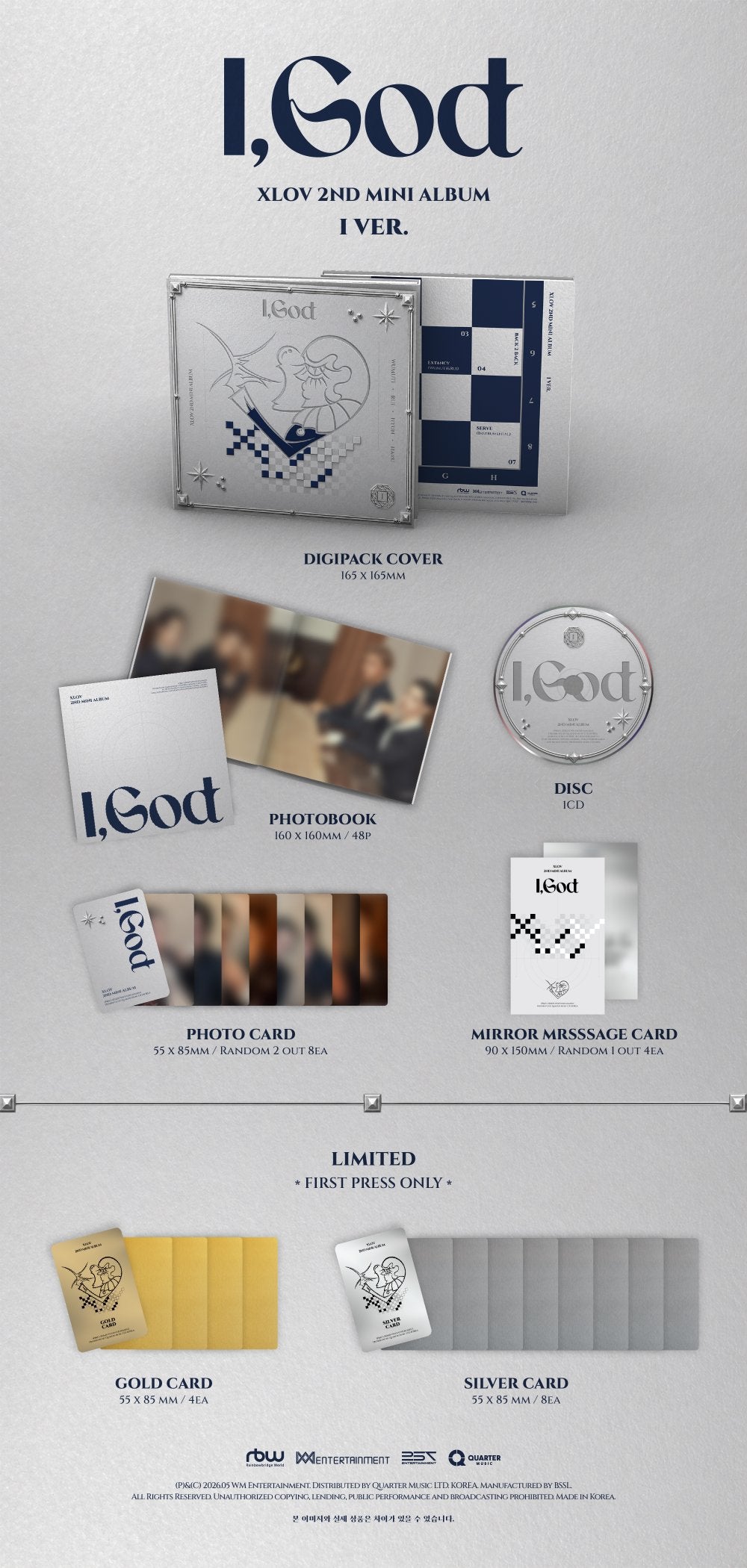 XLOV 2nd Mini Album (I,God)