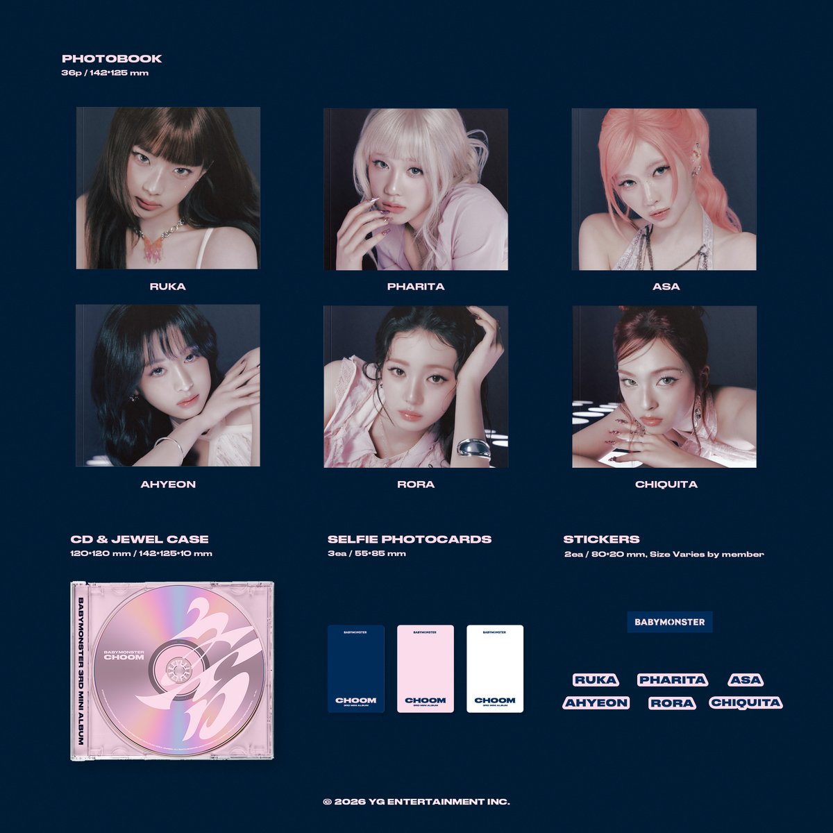 Babymonster 3rd Mini Album Choom (Jewel ver.)
