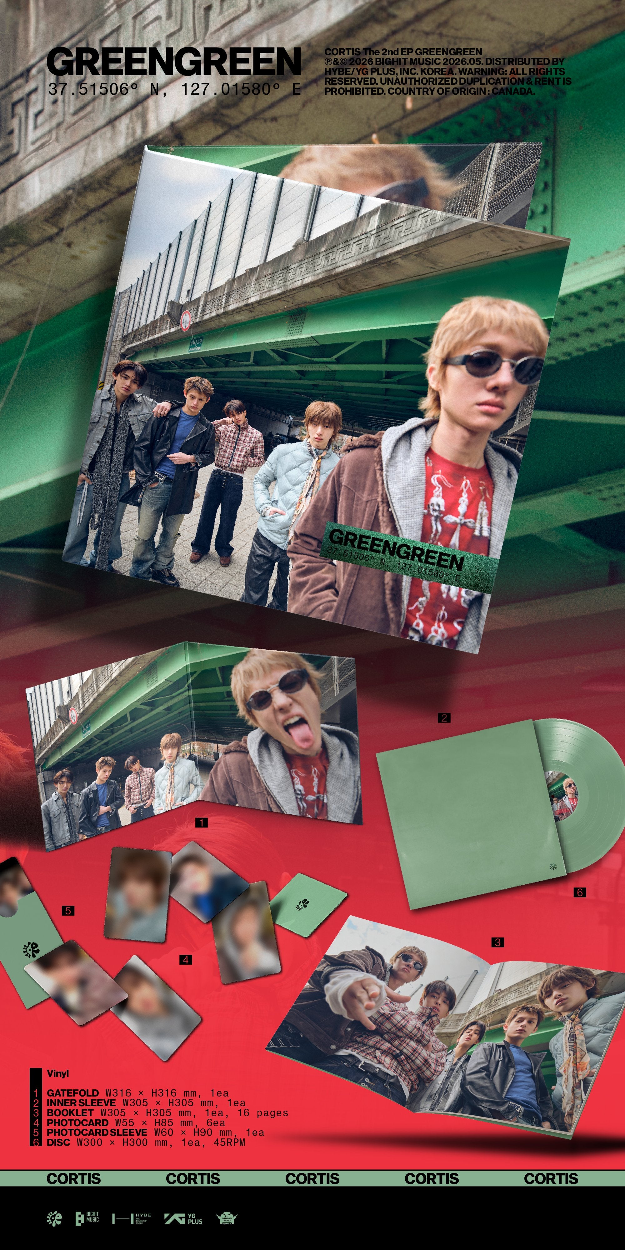Cortis The 2nd EP [GREENGREEN] (Vinyl ver.)