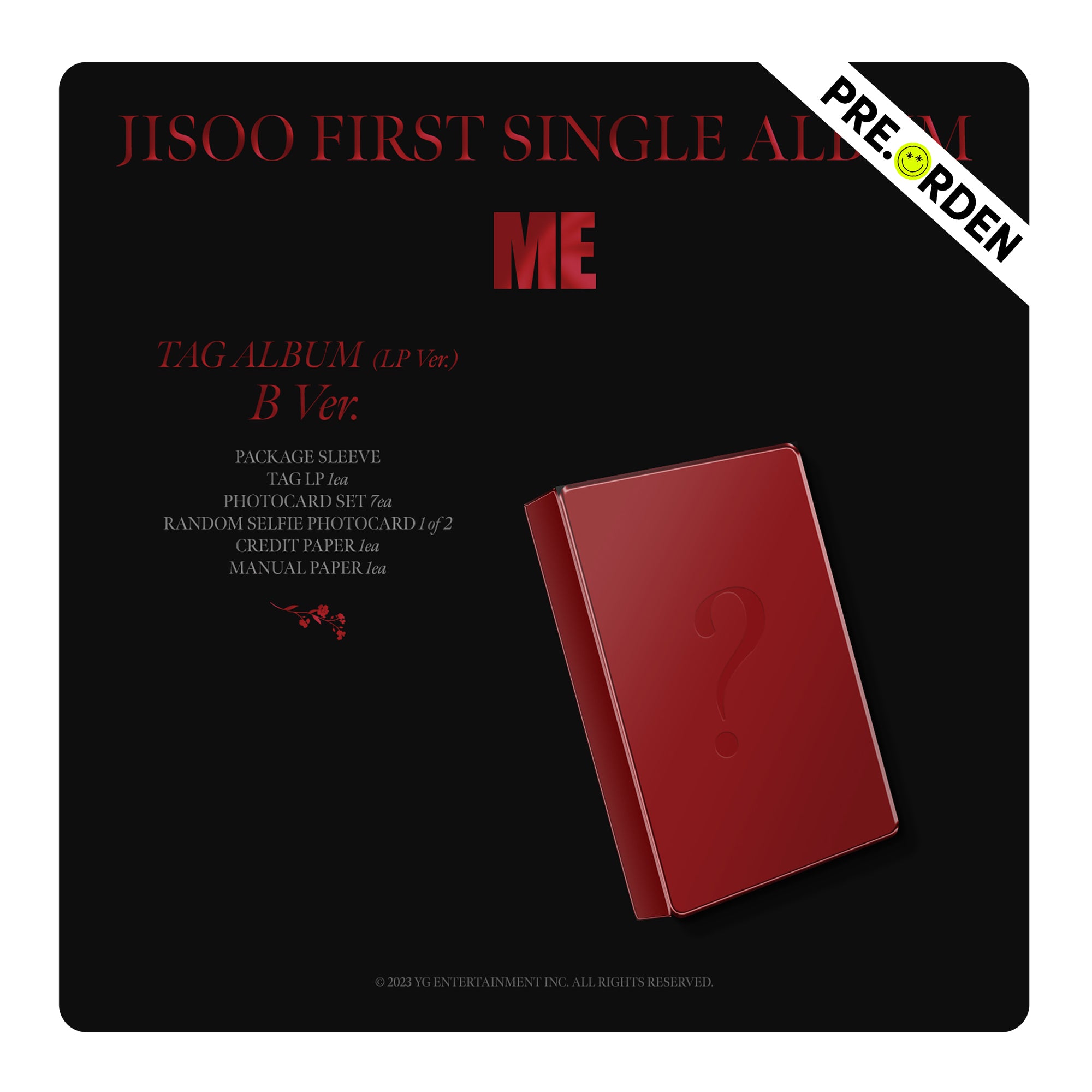 Blackpink: Jisoo - First Single Album YG TAG ALBUM (LP Ver.)